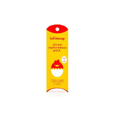 Lollacup Straw Replacement Pack. Made in USA. Valve-Free Straw